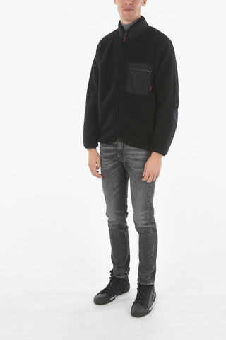 Bouclé Fleece BOA Bomber Jacket with Nylon Pocket
