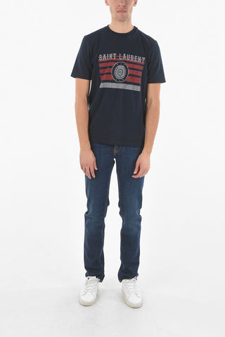 Crewneck Logo Print Short Sleeved T-shirt