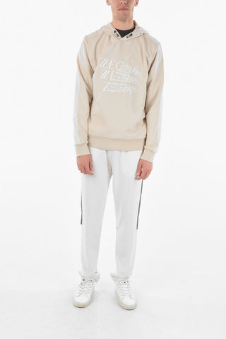 ZZEGNA Hooded Cotton Swearshirt with Embroidered Logo