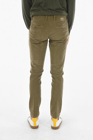 Ribbed Velour MALLARD Single-pleated Chino Pants