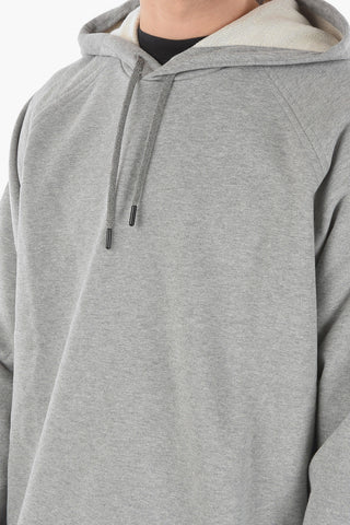 ZZEGNA Hooded Brushed Cotton Sweatshirt with Drawstring