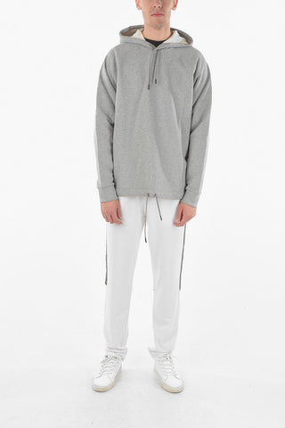 ZZEGNA Hooded Brushed Cotton Sweatshirt with Drawstring