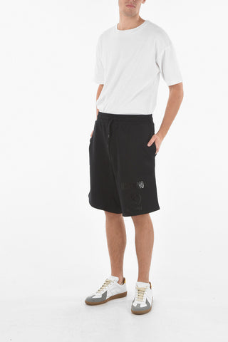COUTURE! Shorts in Cotone Felpato con Logo in Lettering