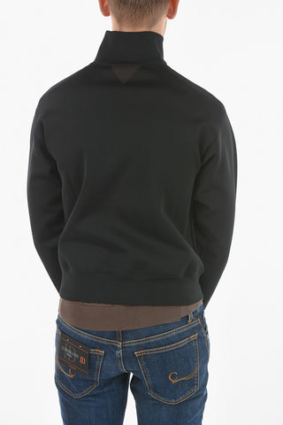 Felpa Full zip in Tessuto tech Doppio con Tagli Geometrici