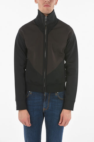Felpa Full zip in Tessuto tech Doppio con Tagli Geometrici