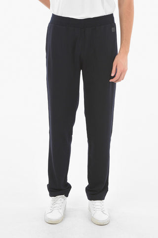 TM ZZEGNA Wool Sweatpants with Side Contrasting Bands