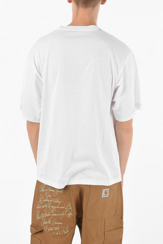 Maxi Leopard logo Patch Crewneck T-shirt