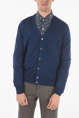 SARTORIA Cardigan in Cashmere e Seta con Scollo a V