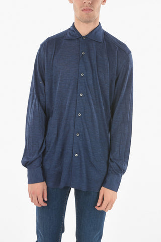 Standard Collar Wool Jersey Shirt