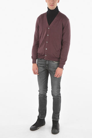SARTORIA Cardigan in Cashmere e Seta con Scollo a V
