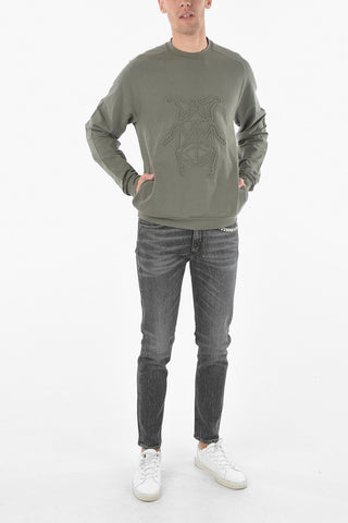 CC COLLECTION Crew Neck Embossed Logo ROMAO Sweatshirt