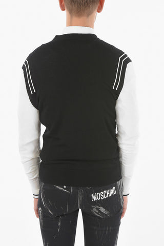 Thunderbolt Patch Wool Cardigan