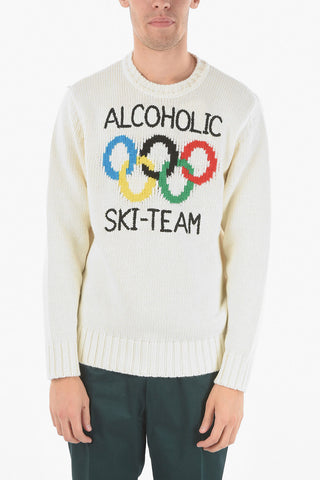 Wool Blend SKI-TEAM Crewneck Jumper