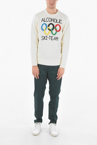 Wool Blend SKI-TEAM Crewneck Jumper