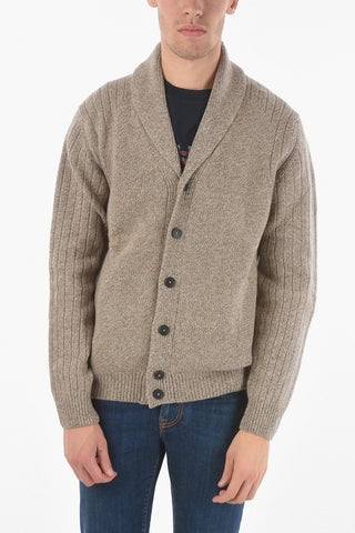 Shawl Neck Wool and Cashmere Cardigan