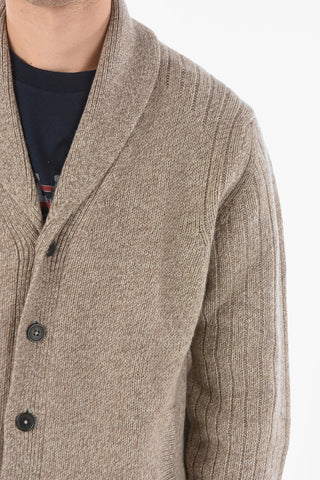 Shawl Neck Wool and Cashmere Cardigan