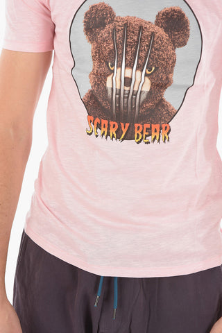 Printed SCARY BEAR Flamed Cotton T-shirt