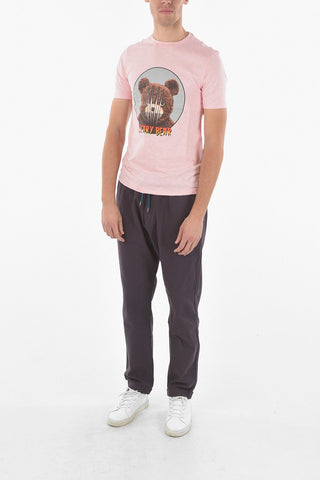 Printed SCARY BEAR Flamed Cotton T-shirt