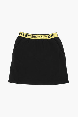 Cotton 2 Pockets Sheath Skirt with Logoed Band at The Waist