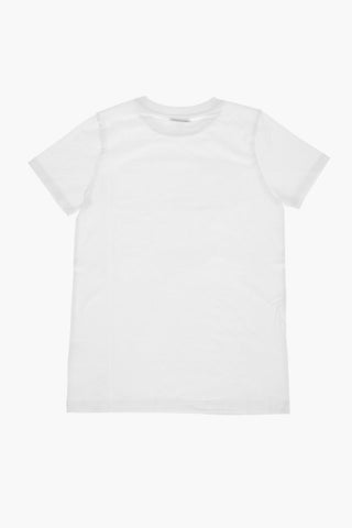 T-shirt Girocollo con Logo in Rilievo
