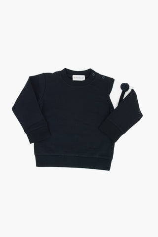 Joggers and 2-Buttons Crew-neck Sweatshirt Set