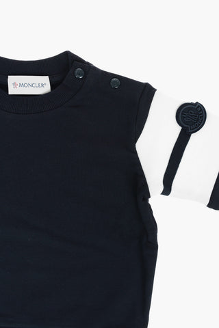 Joggers and 2-Buttons Crew-neck Sweatshirt Set