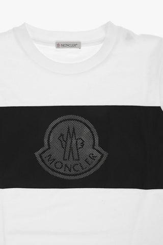 Contrasting Band on the Front Crew-neck T-shirt