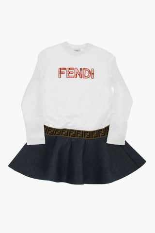 Sweatshirt Dress with Underwear In Denim