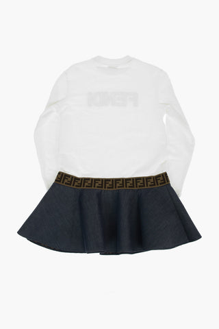 Sweatshirt Dress with Underwear In Denim