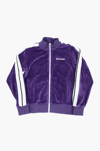 zip closure velvet sweatshirt