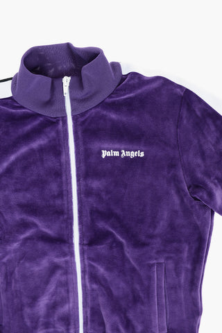 zip closure velvet sweatshirt