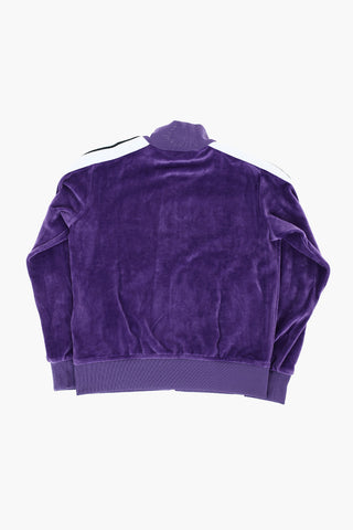 zip closure velvet sweatshirt