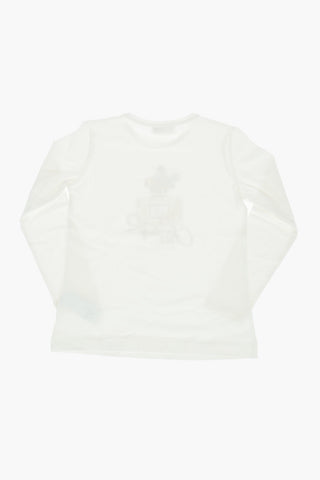 Crew-Neck T-shirt with Perfume and Glitter Print