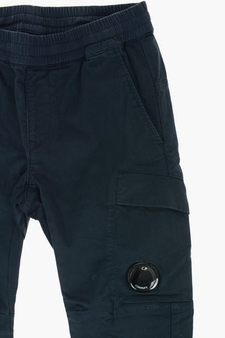Drawstring Waist Stretch Cotton Cargo Pants