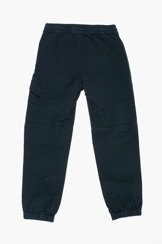 Drawstring Waist Stretch Cotton Cargo Pants