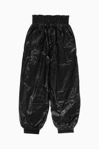MONNALISA Joggers Wide in Nylon Specchiato con Eyelike