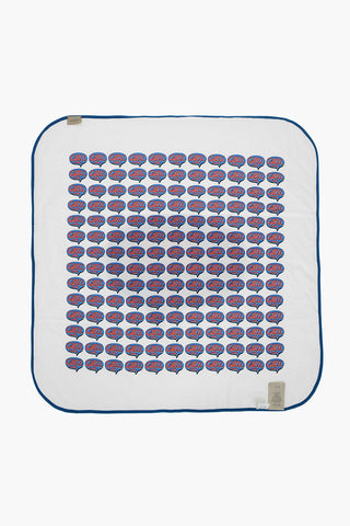 Coperta in Cotone con Stampa Logo all Over