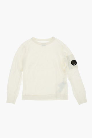 Crew-neck Sweater with Pocket on the Sleeve