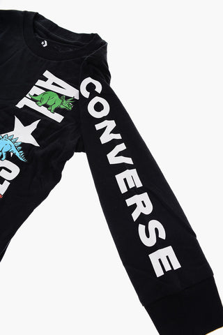 ALL STAR T-Shirt a Manica Lunga con Stampa Dinosauri