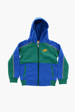 Kapuzensweatshirt aus gebürsteter Baumwolle mit Reißverschluss