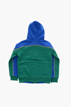 Kapuzensweatshirt aus gebürsteter Baumwolle mit Reißverschluss