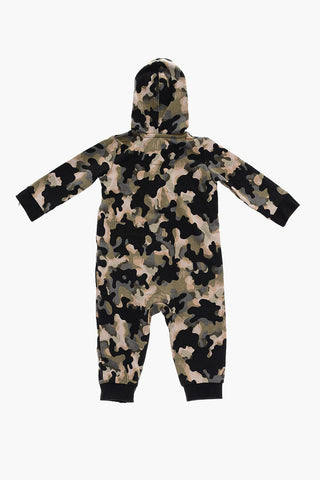 Camouflage Romper with Hood