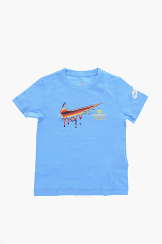 로고 프린트 라운드넥 티셔츠