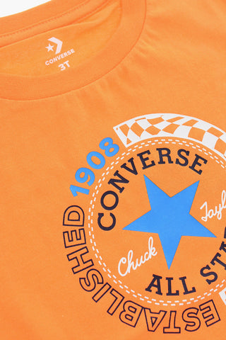 ALL STAR CHUCK TAYLOR T-Shirt a Tinta Unita con Logo Stampato 