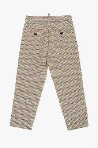 Pantaloni Pied De Poule con Passanti