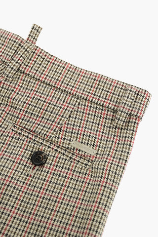 Pantaloni Pied De Poule con Passanti