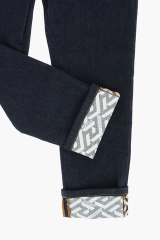 5 Pockets Jeans With Golden Button