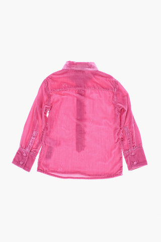 jewel detail velvet blouse