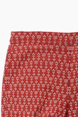 monogram motif cotton shorts