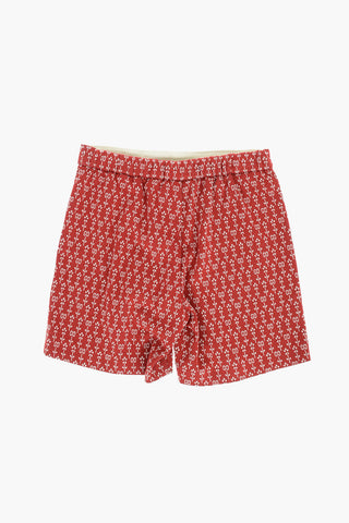monogram motif cotton shorts